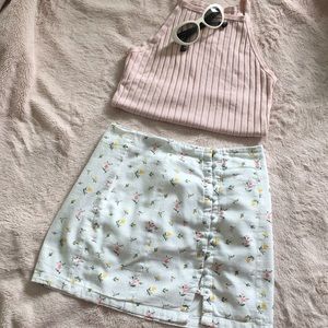 Vintage Forever21 Floral Mini Skirt cottage core